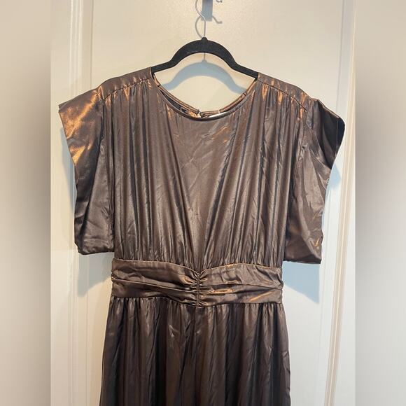 MISA Los Angeles Sophia Metallic Bronze Jumpsuit Size M - Picture 6 of 12